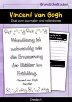 Vorschau - Arbeitsblätter - Vincent van Gogh Sparpaket - Steckbrief, Lückentext & Zitat - Seite 1