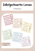 Vorschau - Fördermaterial/Inklusion - Selbstgesteuertes Lernen: Hilfskärtchen für SchülerInnen (bunt) - Deckblatt