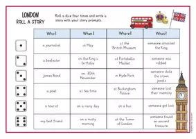 Vista previa - Hojas de trabajo - London Roll a Story: ejercicio de escritura creativa; diferenciado (inglés) - página 2
