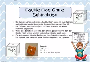 Vorschau - Spiele - Double Dice Game: Würfelspiel Subtraktion ZR 20 - Seite 2