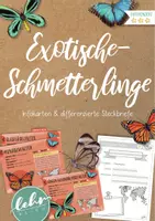 Vorschau - Arbeitsblätter - Schmetterlinge - Exotische Arten - Deckblatt