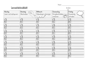 Vorschau - Stundenentwürfe - Lernwörter-Knickblätter zu den Buchstaben Ä, Ö und Ü - Seite 2