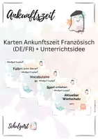 Vorschau - Stundenentwürfe - Karten Ankunftszeit Französisch (inkl. Unterrichtsidee) - Deckblatt