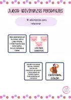 Vista previa - Juegos / Gamificación - JUEGO DE ADIVINANZAS SOBRE PERSONAJES - Portada