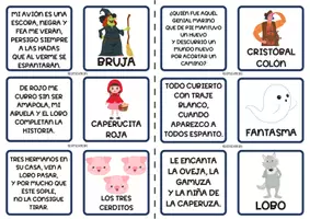 Vista previa - Juegos / Gamificación - JUEGO DE ADIVINANZAS SOBRE PERSONAJES - página 1