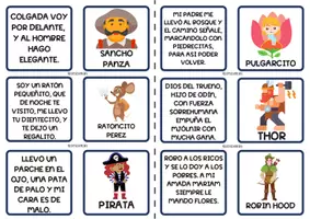 Vista previa - Juegos / Gamificación - JUEGO DE ADIVINANZAS SOBRE PERSONAJES - página 3