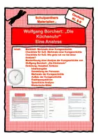 Vorschau - Arbeitsblätter - Wolfgang Borchert - Die Küchenuhr - Eine Analyse - Deckblatt