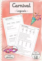 Vorschau - Arbeitsblätter - Carnival & Costume Party - Lese-Logicals - Deckblatt
