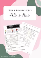 Vorschau - Arbeitsblätter - Aktiv & Passiv - Ein Kriminalfall - Deckblatt