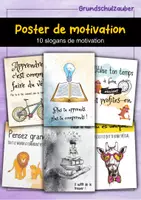 Vorschau - Poster - 10 Proverbes de motivation/poster de motivation Poster A4 (français) - Deckblatt