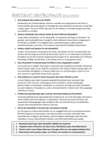 Vorschau - Arbeitsblätter - AB mit Fragen zum Thema "Neutralität" + Lösungsblatt - Seite 1