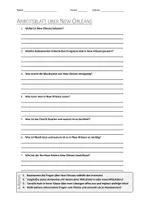 Vorschau - Arbeitsblätter - AB mit Fragen zum Thema "New Orleans" + Lösungsblatt + Infografik - Deckblatt