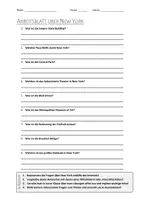 Vorschau - Arbeitsblätter - Lernposter + AB mit Fragen zum Thema "New York" + Lösungsblatt + Infografik - Seite 1