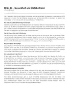 Vorschau - Arbeitsblätter - SDGs #3 - Gesundheit und Wohlbefinden (Infotext und Übungen) - Deckblatt