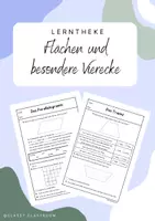 Vorschau - Stundenentwürfe - Geometrie Flächen und besondere Vierecke/Vierecksarten - Deckblatt