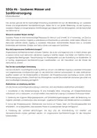 Vorschau - Arbeitsblätter - SDGs #6 - Sauberes Wasser und Sanitärversorgung (Infotext und Übungen) - Deckblatt