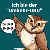 Vorschau - Fördermaterial/Inklusion - Umkehrrechnungen: Der UmkehrUHU 🦉 hilft dir dabei! - Deckblatt