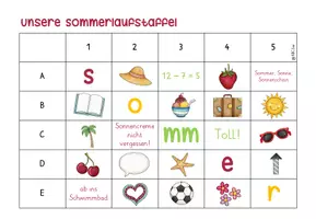 Vorschau - Arbeitsblätter - Laufstaffel : Sommer (Kl. 1 - 4) - Seite 1