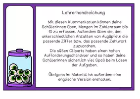 Vorschau - Aufgabenkarten - ZR 10 Klammerkarten gruselige Augäpfel - Halloween - Seite 1