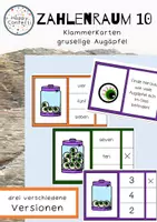 Vorschau - Aufgabenkarten - ZR 10 Klammerkarten gruselige Augäpfel - Halloween - Deckblatt