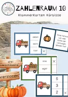 Vorschau - Aufgabenkarten - ZR 10 Klammerkarten Kürbis - Herbst - Deckblatt