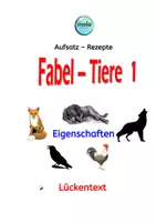 Vorschau - Arbeitsblätter - 3 Aufsatz-Rezepte: Teil 2 - Fabel · Märchen · Ich-Geschichte - Seite 1