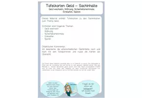 Vorschau - Fördermaterial/Inklusion - Tafelmaterial Unser Geld: Sachinhalte - Seite 1