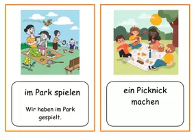 Vorschau - Poster - DaZ Erzählhilfe Wochenende* Morgenkreis*Bildkarten - Deckblatt