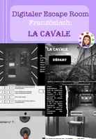 Vorschau - Spiele - Digitaler Escape room Französisch: La salle d'évasion - la cavale - (2 Versionen, editierbar) - Deckblatt
