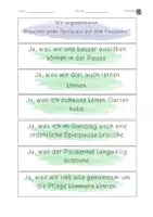 Vorschau - Arbeitsblätter - Argumentation zum Thema Pausenhof KL 3-4 - Seite 1