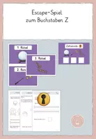 Vorschau - Spiele - Escape Room zum Buchstaben Z Klasse 1, 3 Zahlen - Deckblatt