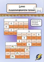 Vorschau - Stationenlernen - Lotto zusammengesetzte Nomen - Deckblatt