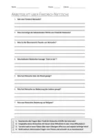 Vorschau - Arbeitsblätter - AB mit Fragen zum Thema "Friedrich Nietzsche" + Lösungsblatt + Infografik - Deckblatt