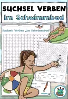 Vista previa - Hojas de trabajo - Buscar puzzle "Verben: Im Schwimmbad" Deutsch / Alemán - Portada