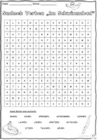 Vista previa - Hojas de trabajo - Buscar puzzle "Verben: Im Schwimmbad" Deutsch / Alemán - página 2