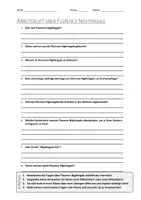 Vorschau - Arbeitsblätter - AB mit Fragen zum Thema "Florence Nightingale" + Lösungsblatt + Infografik - Deckblatt