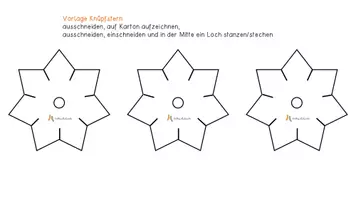 Vorschau - Mal- und Bastelvorlagen - Knüpfstern / Knüpfblume Vorlage - Seite 2