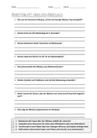 Vorschau - Arbeitsblätter - AB mit Fragen zum Thema "Nikolaus" + Lösungsblatt + Infografik - Deckblatt