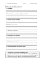 Vorschau - Arbeitsblätter - AB mit Fragen zum Thema "Nizza" + Lösungsblatt - Deckblatt