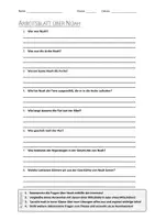 Vorschau - Arbeitsblätter - AB mit Fragen zum Thema "Noah" + Lösungsblatt + Infografik - Deckblatt