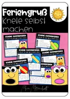 Vorschau - Anderer Materialtyp - Feriengruß / Feriengeschenk - Knete selber machen - Deckblatt
