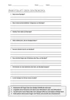 Vorschau - Arbeitsblätter - AB mit Fragen zum Thema "Nordpol" + Lösungsblatt + Infografik - Deckblatt