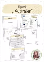 Vorschau - Stundenentwürfe - Geografie - Flipbook "Australien (Kl. 5-8) - Deckblatt