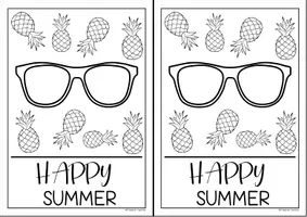Vorschau - Mal- und Bastelvorlagen - Summer Colouring Cards | Ausmalbider Sommer | #sommerbeieduki - Seite 2