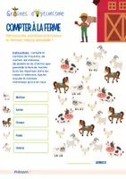 Aperçu - Apprentissages en autonomie - Ludopédagogie - Apprendre à compter - La ferme de Yacine - Page de couverture