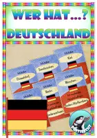 Vorschau - Unterrichtsreihen - Deutschland - Bundesländer und Hauptstädte: Lesespiel : Ich habe .... - Wer hat ...? - Deckblatt