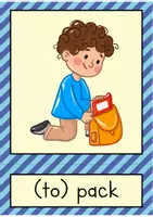 Vista previa - Refuerzo / NEE / Materiales de apoyo - At school: action verbs - 39 Flash Cards // tarjetas con imágenes (inglés) - página 2