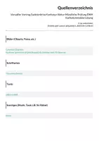 Vorschau - Klassenarbeiten - Versailler Vertrag Sudetenkrise Karikatur Abitur Mündliche Prüfung EWH Karikaturanalyse Lösung - Seite 1