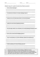 Vorschau - Arbeitsblätter - AB mit Fragen zum Thema "Christine Nöstlinger" + Lösungsblatt + Mindmap + Infografik - Deckblatt