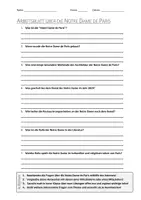 Vorschau - Arbeitsblätter - Lernposter + AB mit Fragen zum Thema "Notre Dame de Paris" + Lösungsblatt + Mindmap + Infografik - Seite 1